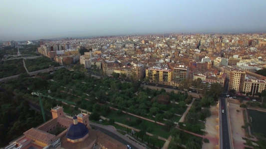 航空航空城市视图西班牙视频
