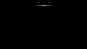 黑色背景的白色无人驾驶飞机4k7秒视频