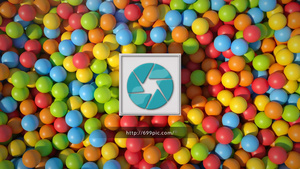 彩色球群标识展示AECC2015模板7秒视频