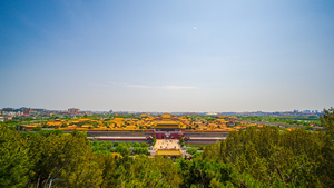 8k延时景山公园山顶拍摄北京故宫博物馆14秒视频