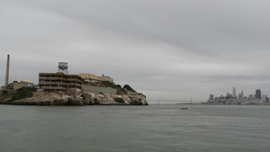 美国加利福尼亚州旧金山湾的恶魔岛联邦监狱18秒视频