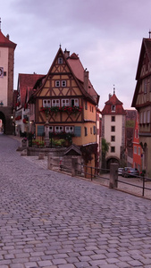 德国著名的古堡之路旅游城市罗腾堡城市风光延时视频欧洲旅游视频