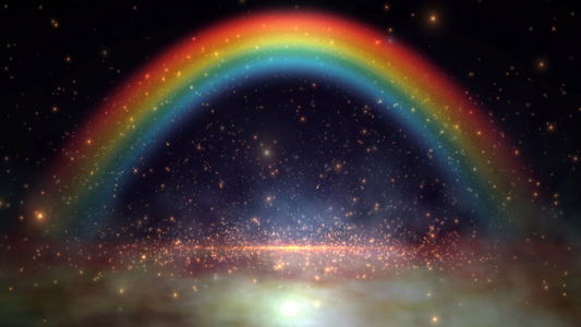 彩虹空间星云运动背景视频