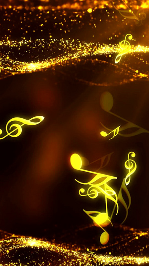 音符旋律动感钢琴曲LED背景全息素材30秒视频