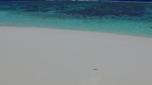 热带环礁湖海滩野生生物的夏季抽象摘要由蓝海绘制沙巴视频