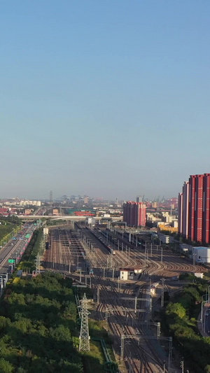 天津滨海新区城市风光航拍视频天津风景39秒视频