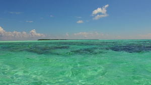 阳光明媚的豪华环礁湖海滩旅行由松绿海和沙巴附近的清洁12秒视频