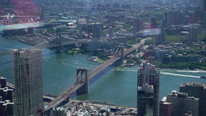 纽约市市中心Hudson海湾布鲁克林桥6秒视频