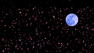 落到地板上慢慢地移动满月的蓝月亮上15秒视频