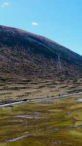 航拍川西高原秋季风光甘孜藏族自治州视频