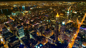 美国曼哈顿夜景12秒视频