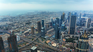 迪拜交通和城市景观12秒视频