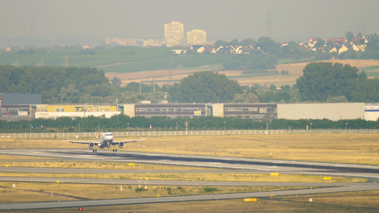 飞机降落在Frankfurt视频
