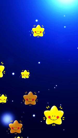梦幻星空卡通儿童星星背景视频LED视频30秒视频