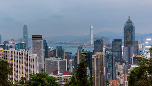 香港太平山顶天际线12秒视频