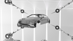 自动化汽车生产3D视频9秒视频