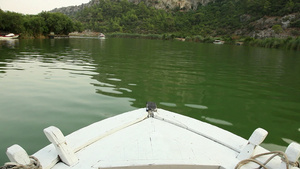从土耳其达利安河上的一艘船上拍摄的视角13秒视频