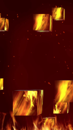 玻璃燃烧着火焰火焰阵列燃烧15秒视频