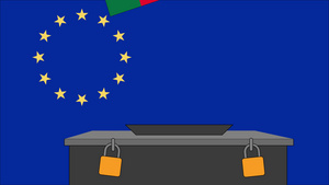 欧元选举的土图式投票箱11秒视频