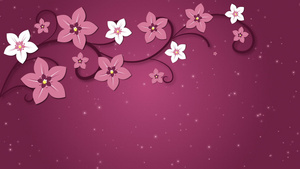 快乐的母亲一天动画在黑暗的粉红背景上花朵17秒视频