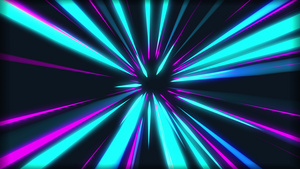 抽象的创意宇宙背景超级跳进另一个星系光速霓虹灯在运动20秒视频