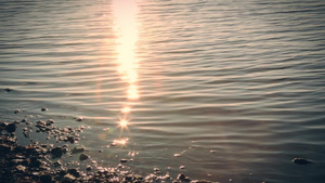 在水面的表面阳光照耀太阳17秒视频