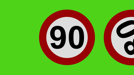 限制法国公路上80公里的限速绿屏视频