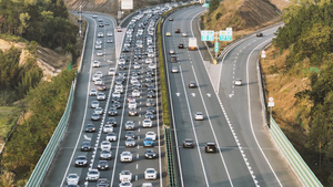  4K高速路堵车10秒视频