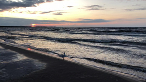 黄海沙滩日落22秒视频