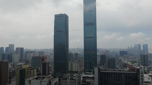 湖南长沙IFS国金中心第一高楼航拍视频