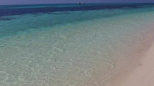 阳光明媚的海洋海观海滩度假旅行在沙巴附近有白色沙子12秒视频