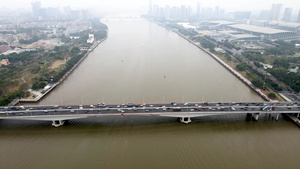 航拍广州华南大桥31秒视频