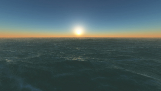 环绕海洋日落的风景视频