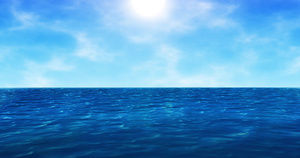 移动蓝色的海洋景观18秒视频