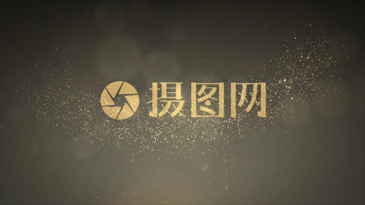金色魔法粒子标志展示模板AECC2015视频