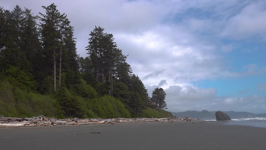 太平洋海岸海洋波浪奥林匹亚国家公园美国沃克顿视频