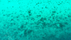 有珊瑚的环礁湖最顶尖的视野空中拍摄了一片完全水晶清晰15秒视频