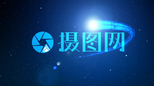 大气星空背景LOGO演绎光线视频