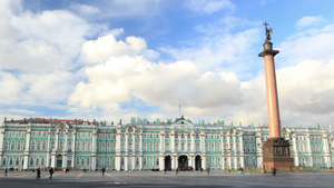 寒冬宫殿和圣彼得堡的亚历山大延时11秒视频