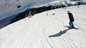 冬季的运动滑雪胜地30秒视频