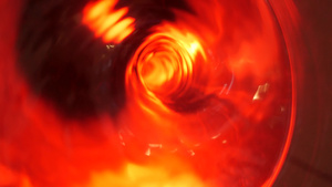地狱地狱和无限的象征红色液体催眠环水色漩涡转动冥想12秒视频