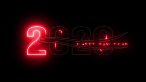 以电燃字型迎接2020年新年快乐的问候15秒视频