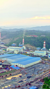 印尼钢铁厂航拍制造业视频