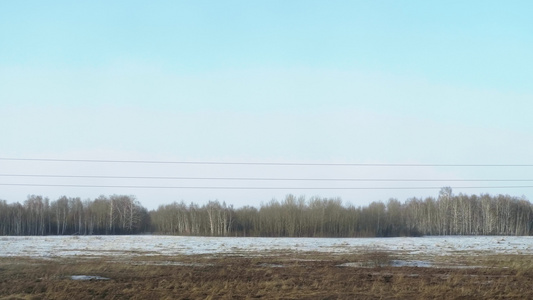 西伯利亚春天风景视频