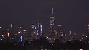 纽约曼哈顿cbd夜景29秒视频