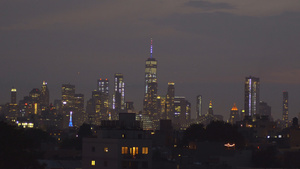 纽约曼哈顿cbd夜景18秒视频
