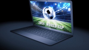 科技感世界杯足球电脑展示46秒视频