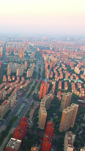 上海卢浦大桥两岸城市风光一线城市视频