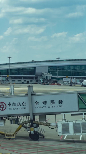 繁忙的广州白云机场实拍视频15秒视频