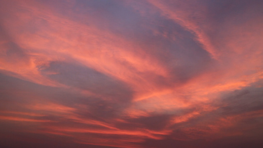 太阳下山后的红霞夕阳红晚霞视频